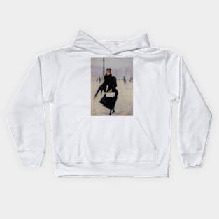 Parisian Woman on the Place de la Concorde by Jean Beraud Kids Hoodie